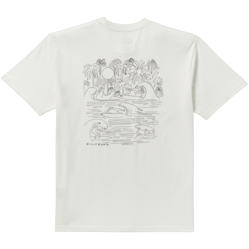 2025 Billabong Mens Scenes Regular T-Shirt 24A353521 - Off White